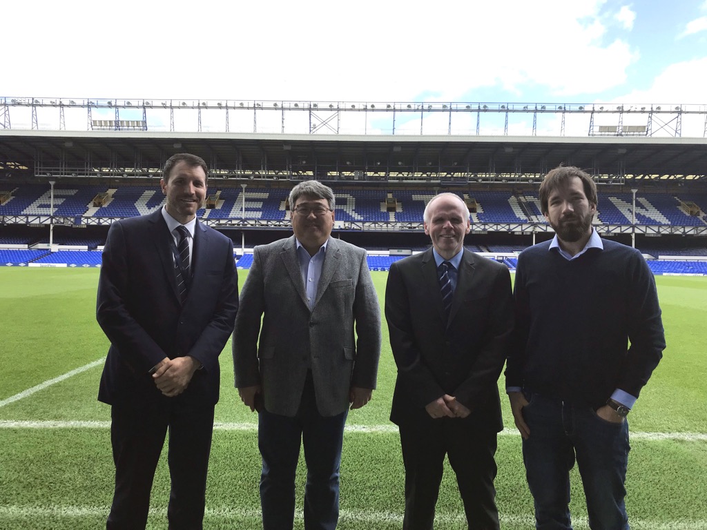 The group at Goodison Park, home of Everton Football Club.